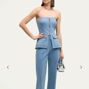 VERONICA BEARD
Maeve Zip-Front Denim Bustier size 4